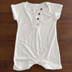 Lou Lou & Company Polka Dot Baby Romper with Buttons